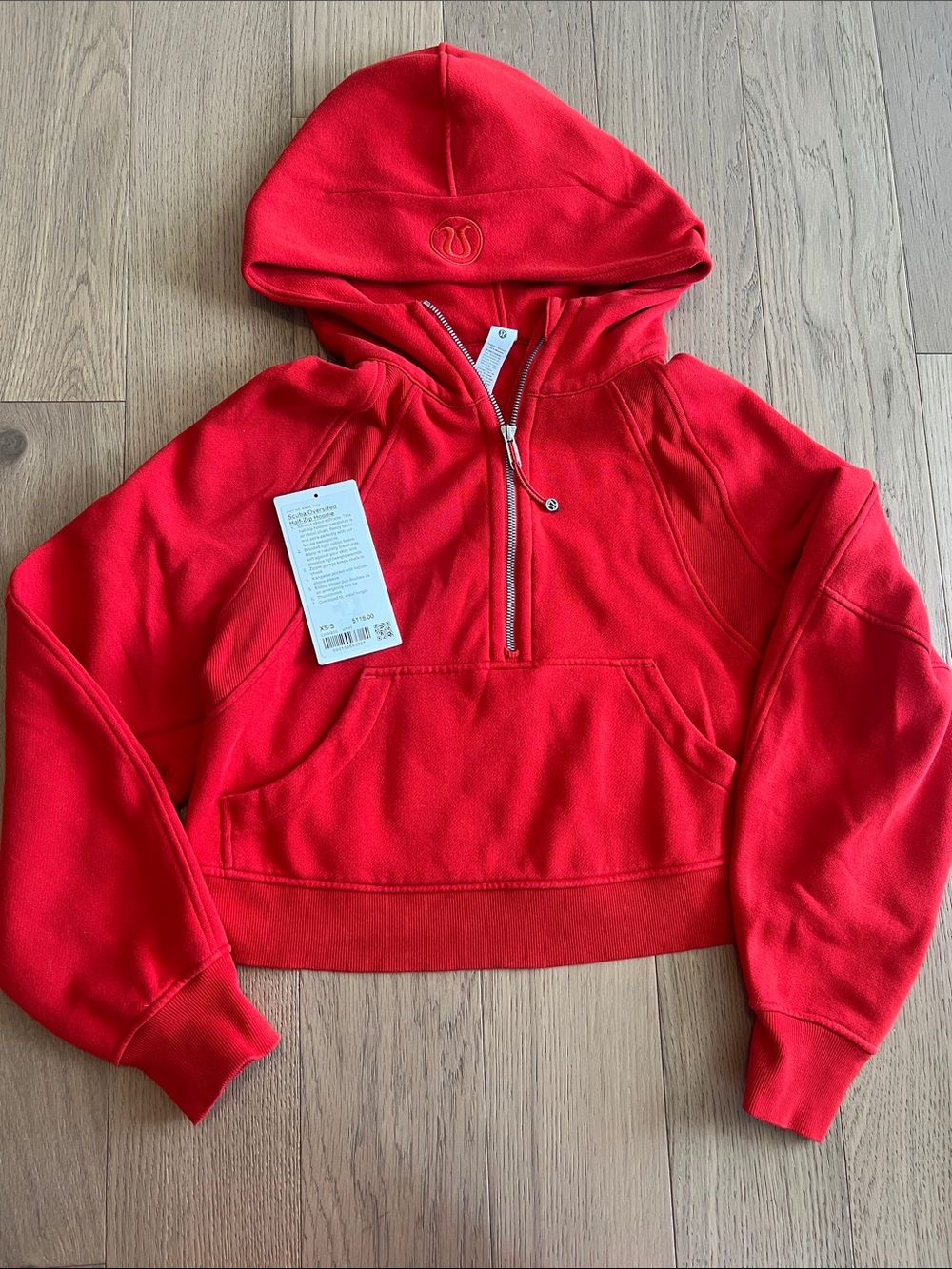 Lululemon. Scuba Oversized Half-Zip Hoodie. XS/S. Hot Heat